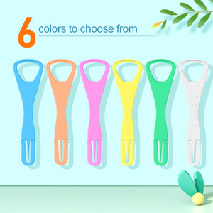 <b>Tooth</b> Point Foldable Plastic Tongue <b>Scraper</b> With Toothpick Oral Cleaning Tool For Tongue Cleaning Anti Slip Handle Blue - Product Image 4