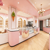 Maßgefertigte Multifunktionale Hochleistungs-Gelato-Vitrine Luxuriöse Kommerzielle Eiscreme-Vitrine mit LED-Beleuchtung Umweltfreundlich