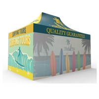 Tente de chapiteau hexagonale pliable en aluminium imperméable de 10x15 pieds, personnalisable, pour exposition en plein air/intérieur, événement