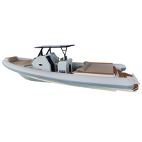 Fabrik preis Luxus Italien Starres Aluminium 12m 1200 Hypalon Orca Deep V Rib Boot mit Motor