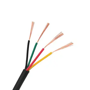 Twisted Pair Kabel Handuk Terlindung 4 Inti 0.2 0.3 0.5 Mm dengan Fleksibilitas Ultra Tinggi Kabel Rantai Tarik TRVVSP 1M 24,22,20 AWG