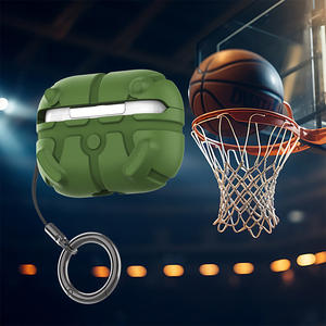 Couverture d'écouteur de basket-ball en gros d'usine pour étui <span class=keywords><strong>airpods</strong></span> pour <span class=keywords><strong>Airpods</strong></span> Pro 2 3 Max étui pour Airpod couverture arrière - Product Image 4