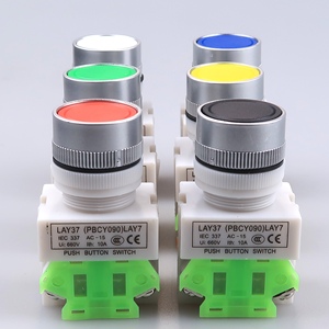 LAY37-11BN สวิตช์ปุ่มกดแบบหัวแบน ล็อคตัวเอง 220V สีแดง 1NO 1NC - Product Image 4