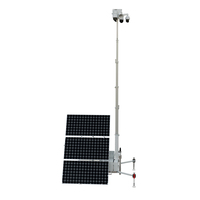 YAHAM YH-P1-EYE Plus Remorque de surveillance CCTV solaire avec certification CE/EPA, étanche IP65, DC12V 9600Wh/12000Wh, 3x600W solaires