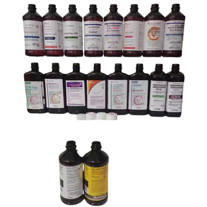 500Ml 1 Pint Lege Tris Blauwe En Rode Pdp Hydro Polistirex <span class=keywords><strong>Plastic</strong></span> Zwarte Fles Met Draaddop & Folie Afdichting Voor Siroopoplossing - Product Image 5