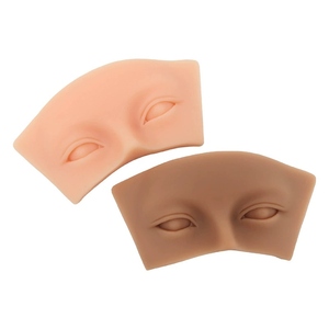 Maniquí de Silicona de Media Cara para Práctica de Microblading de Cejas, Modelo de Entrenamiento para Extensión de Pestañas PMU - Product Image 1
