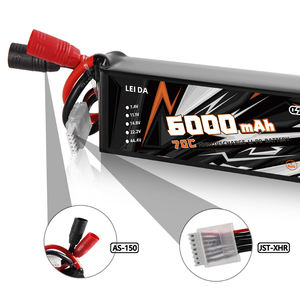 사용자 정의 5500mah 2s7.4v 3s11.1v 4s14.8v 6s22.2v lipo 배터리 충전식 리튬 이온 배터리 셀 팩 무인 항공기 - Product Image 2