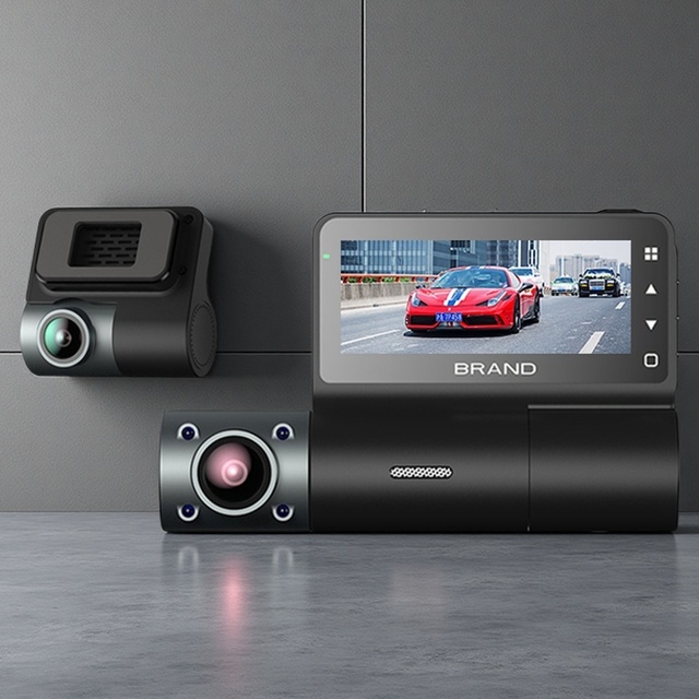 New 4K IPS 3.16" HD 1080p 360 Dual Lens Night Vision Rearview Mirror Dash Cam Front/Rear Parking Sensor 4-Way Video Recorder