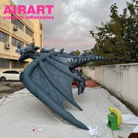 Décoration de scène Dragon gonflable géant avec des ailes