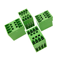 Bloc de bornes mâle-femelle pour PCB, double rangée, droit/à angle droit, avec connecteur à ressort, en PA66 vert 3,81 mm, directement de l'usine et à prix bas