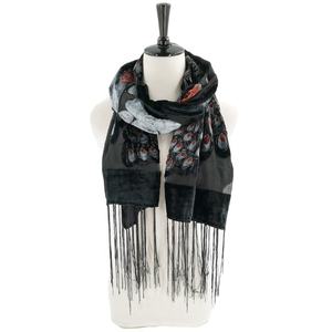 MIO <span class=keywords><strong>Elegante</strong></span> <span class=keywords><strong>Sciarpa</strong></span> Classica in Viscosa Setosa Pashmina con Nappe in Velluto di Seta Ricamato Stile Pavone per Donne a Yiwu - Product Image 6