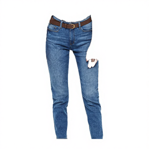 Jeans Denim Pants Hot Sell High Quality Women's Straight Casual Softener Custom Mid Waist 100% Cotton Fit Jeans OEM Service - Product Image 4