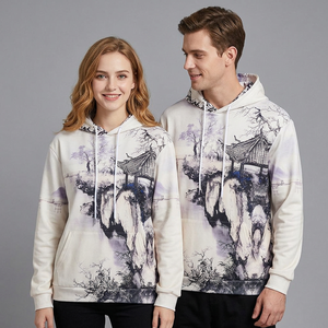 Sudadera con Capucha Unisex, Diseño de Paisaje Chino con Estampado por Sublimación, Corte Holgado, Ropa Casual de Otoño, Tejido de Algodón Transpirable - Product Image 5
