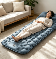 Matelas de camping autogonflant avec pompe à pied intégrée en TPU, léger et souple, pour la randonnée et le camping en extérieur