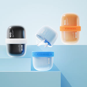 Boîte de rangement Ryx à 4 compartiments, étui à pilules en plastique, organisateur de médicaments portable pour usage quotidien - Product Image 3