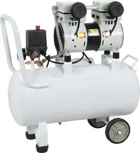 0.55kw~1.2kw 0.8Mpa 15L portable silent 8bar oil free air compressor for spray painting