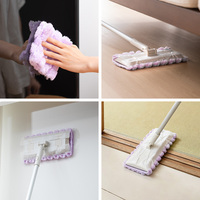 Serpillère plate détachable durable SHIMOYAMA, tampon de serpillère réutilisable, élimination en profondeur de la poussière pour le nettoyage des sols en carrelage et en bois