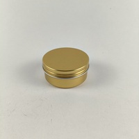 Bocaux en aluminium vides, couleur jaune métallique, couleur givrée, 150g/ pot en métal pour poudre cosmétique, récipient
