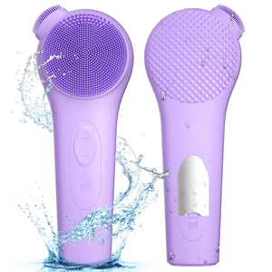 Appareil de nettoyage facial vibrant en silicone, électrique, étanche, portable, rechargeable par USB, exfoliant pour le visage, nettoyage en profondeur, utilisation à domicile - Product Image 1