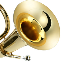 Tuba Sousaphone Professionnelle Laquée Or de Qualité Supérieure, Instrument à Vent de Grande Taille pour Orchestre et Fanfare