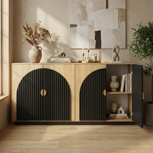 Aparador de Madera Ecológico con Gran Capacidad de Almacenamiento para Decoración del <span class=keywords><strong>Hogar</strong></span> en Estilo Rústico y Apartamentos - Product Image 2