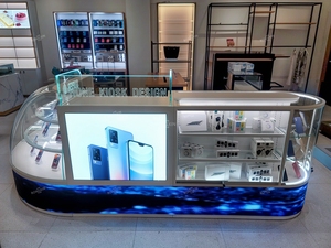 Grosir Desain Pesanan Khusus Penghitung Toko Telepon Seluler Display Furnitur Ritel Dekorasi Toko Elektronik Elektronik - Product Image 3