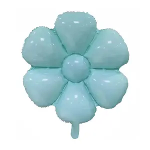 Маленький цветной алюминиевый пленочный шар макарон, украшение для детского дня рождения, шарик из фольги в форме цветка