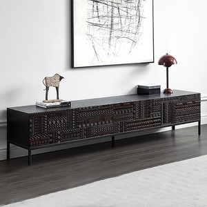 <span class=keywords><strong>Mueble</strong></span> para TV JINXI de teca tallada a mano, <span class=keywords><strong>estilo</strong></span> <span class=keywords><strong>industrial</strong></span> belga de mediados de siglo, Wabi-sabi, muebles de madera maciza - Product Image 3