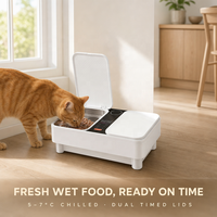Distributeur automatique de nourriture humide pour animaux USMILEPET, distributeur automatique de nourriture pour chat, nourrisseur automatique de nourriture humide pour chat et petit chien, maintien au frais et programmable