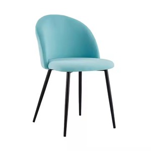 Modern Industrial Design Home Furniture <b>Dining</b> <b>Chairs</b> <b>with</b> Portable Metal <b>Legs</b> Upholstered Fabric <b>Chair</b> for Apartment Wholesale - Product Image 3