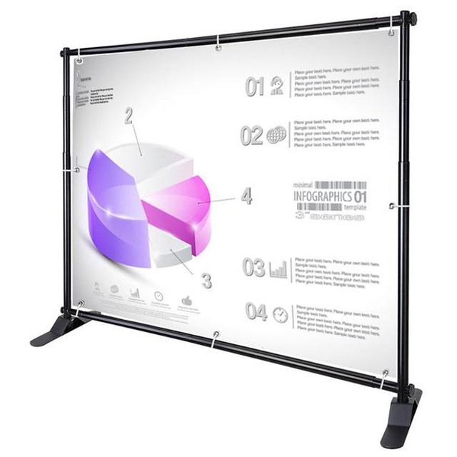 Adjustable Telescopic Fabric Display Stand Trade Show Banner Stand