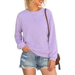 2025 sudaderas de seda informales para mujer con capucha, cuello redondo, manga larga, suéter suelto, Tops con técnicas bordadas - Product Image 1