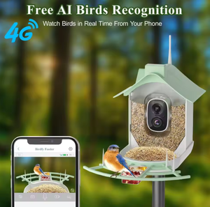 Caméra pour mangeoire pour animaux de compagnie, caméra intelligente pour <span class=keywords><strong>oiseaux</strong></span> WiFi 2MP, 1080P, écologique, portable, étanche pour petits animaux - Product Image 5