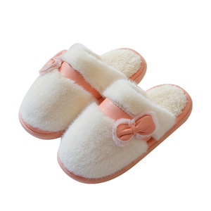 Nouvelles pantoufles personnalisées à nœud pour femmes – Chaussons d'intérieur et d'extérieur en coton chaud pour femmes – Nouveaux styles - Product Image 1
