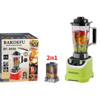 Multifunctionele elektrische blender en molenmixer van roestvrij staal, 2-in-1, voor verse sapjes en smoothies