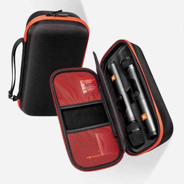 Waterproof EVA Dual Microphone System Receiver with Zipper Closure Handheld Travel Bag Travel Bag Eva Microphone Foam Pack case