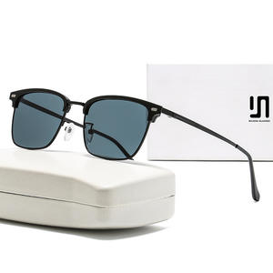 Nouvelles lunettes de soleil rétro en métal pour hommes, monture carrée noire, protection UV400, pour la conduite, type 3, pare-soleil - Product Image 4