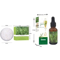 Savon Solide au Romarin avec Huile Essentielle Hydratant et Nourrissant, Ensemble de Soins Capillaires Artisanaux Parfumés