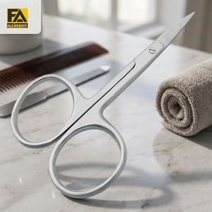 Economy <b>Scissors</b> Large Finger Rings Lower Blade Serrated Customized High Quality Nail <b>Scissors</b> Manicure Stainless Steel - Product Image 2