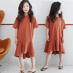 ชุดเดรสยาวสำหรับเด็กผู้หญิงสำหรับฤดูร้อน ดีไซน์ใหม่ล่าสุด ความยาวระดับเข่า สไตล์ลำลอง จากตลาดจีน - Product Image 3