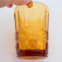 LANGXU 7oz 8oz 10oz verre gobelet et coupe à vin ambre vintage luxe cristal design populaire verre à vin ensemble
