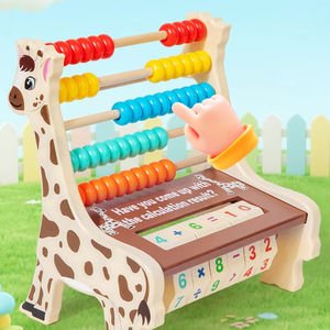 Gran oferta, nuevo diseño, Ábaco de madera para niños, aprendizaje de matemáticas tempranas, números, conteo Montessori educativo para la venta - Product Image 3