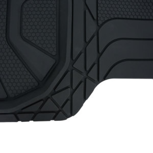 Tapis de sol de voiture de luxe en PVC imperméable, ensemble complet 3 pièces, <span class=keywords><strong>avec</strong></span> accents argentés métalliques – Approvisionnement direct usine - Product Image 5