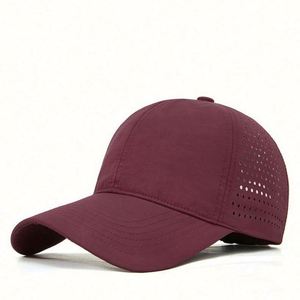 Gorra de Béisbol Deportiva Formal de Secado Rápido de 6 Paneles con Orificios Cortados con Láser, Lona Impermeable, Venta al Por Mayor - Product Image 6