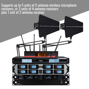 Amplificateur de signal UHF Voxfull Original, système de distribution d'alimentation pour antenne de microphone professionnel, pour microphones <span class=keywords><strong>sans</strong></span> <span class=keywords><strong>fil</strong></span> - Product Image 6