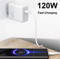Adaptador de Corriente Ultra Rápido para PC, Ecológico y Resistente al Fuego, 120W, Dorado (US/EU), Certificado QC3.0/PD, 5V/3A, Carga Rápida para Teléfonos Móviles