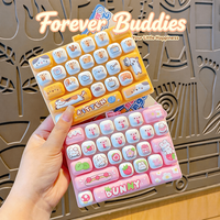 Porte-clés Clavier à 26 Touches en Forme d'Animal Mignon, Jouet Anti-Stress Sensoriel, Pendentif Fidget pour Enfants et Étudiants, pour Sacs