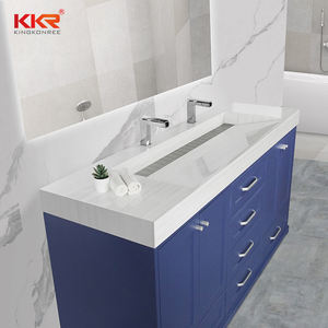 <span class=keywords><strong>Meuble</strong></span>-lavabo de salle de bain autoportant de taille et de couleur personnalisable <span class=keywords><strong>Meuble</strong></span>-lavabo <span class=keywords><strong>double</strong></span> en bois de luxe pour salle de bain - Product Image 4