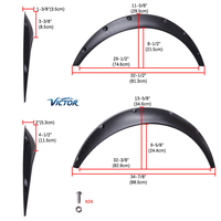 Victor WG-LM01 Élargisseurs d'ailes texturés en fibre de carbone pour voitures – Berlines/SUV et véhicules tout-terrain – Élargisseurs décoratifs pour passages de roues