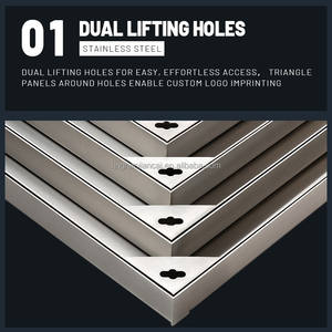 맞춤형 브랜딩 옵션이 있는 10 톤 정격 스테인리스 스틸 보이지 않는 맨홀 커버 - Product Image 3